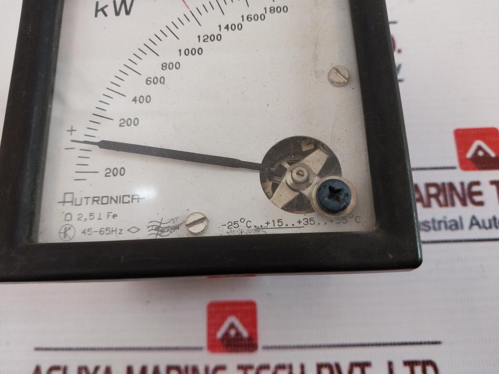 Autronica 45-65HZ KiloWatt Meter -200 to 1800 kw