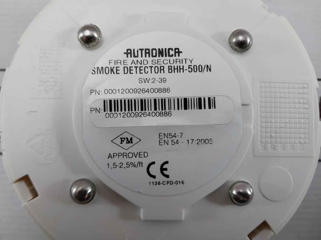 Autronica Bhh-500/N Fire And Security Smoke Detector