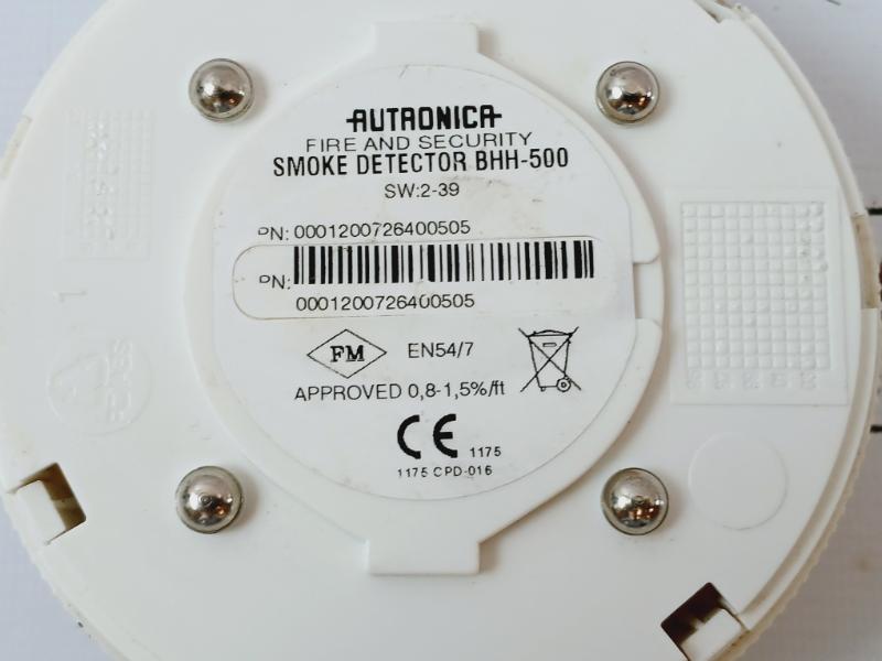 Autronica Bhh-500 Smoke Detector 0001200726400505