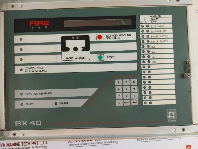 Autronica Bx-40 Fire Alarm Control Panel, Bx-40/8