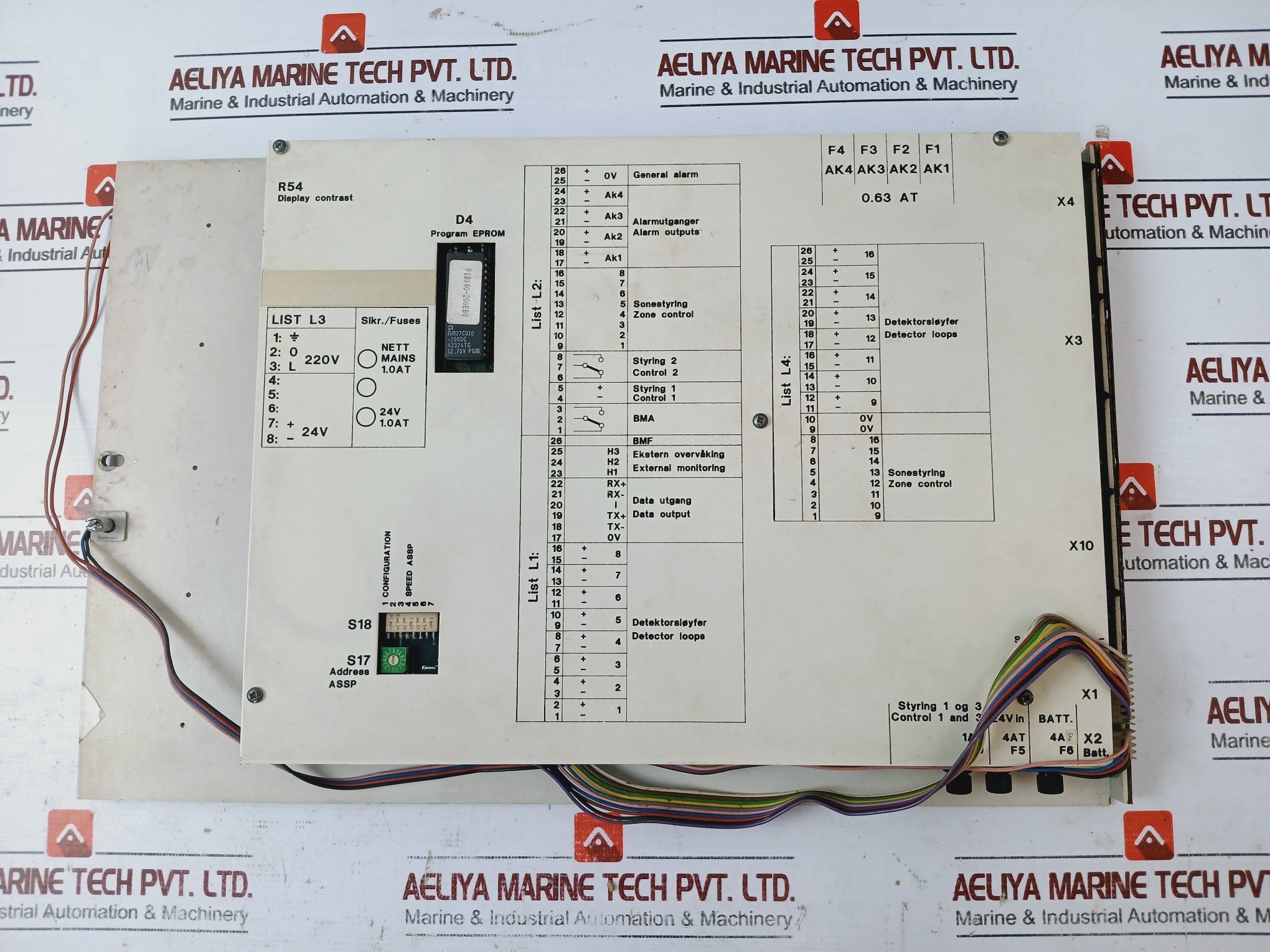 Autronica Bx 40 Fire Alarm Control Panel 220V Ac / 24V Dc