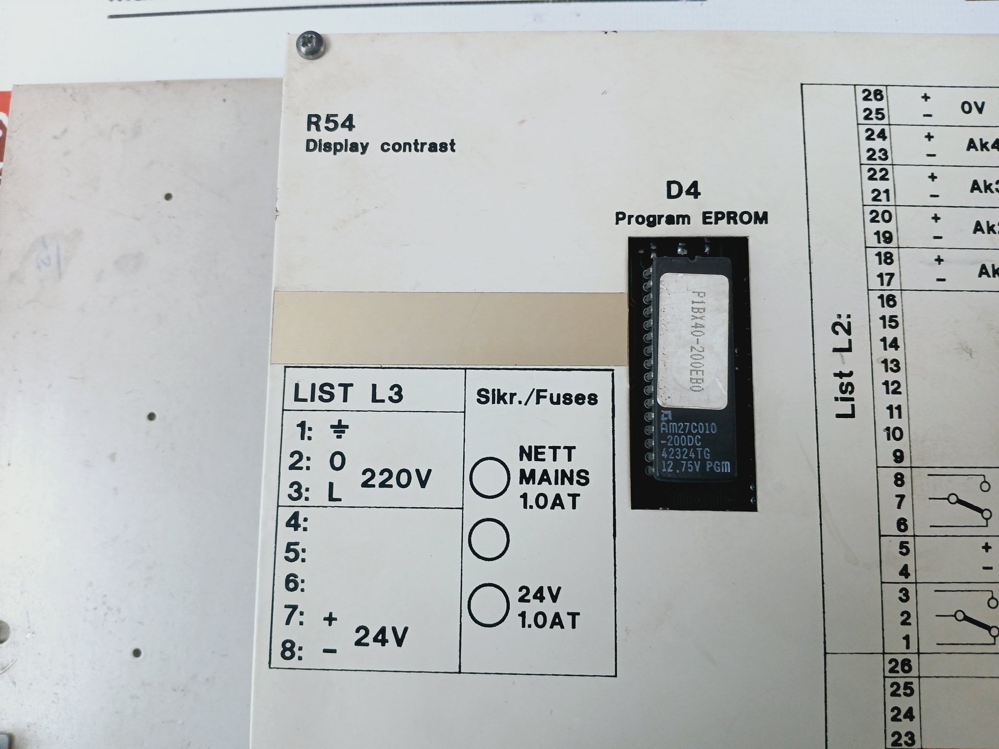 Autronica Bx 40 Fire Alarm Control Panel 220V Ac / 24V Dc