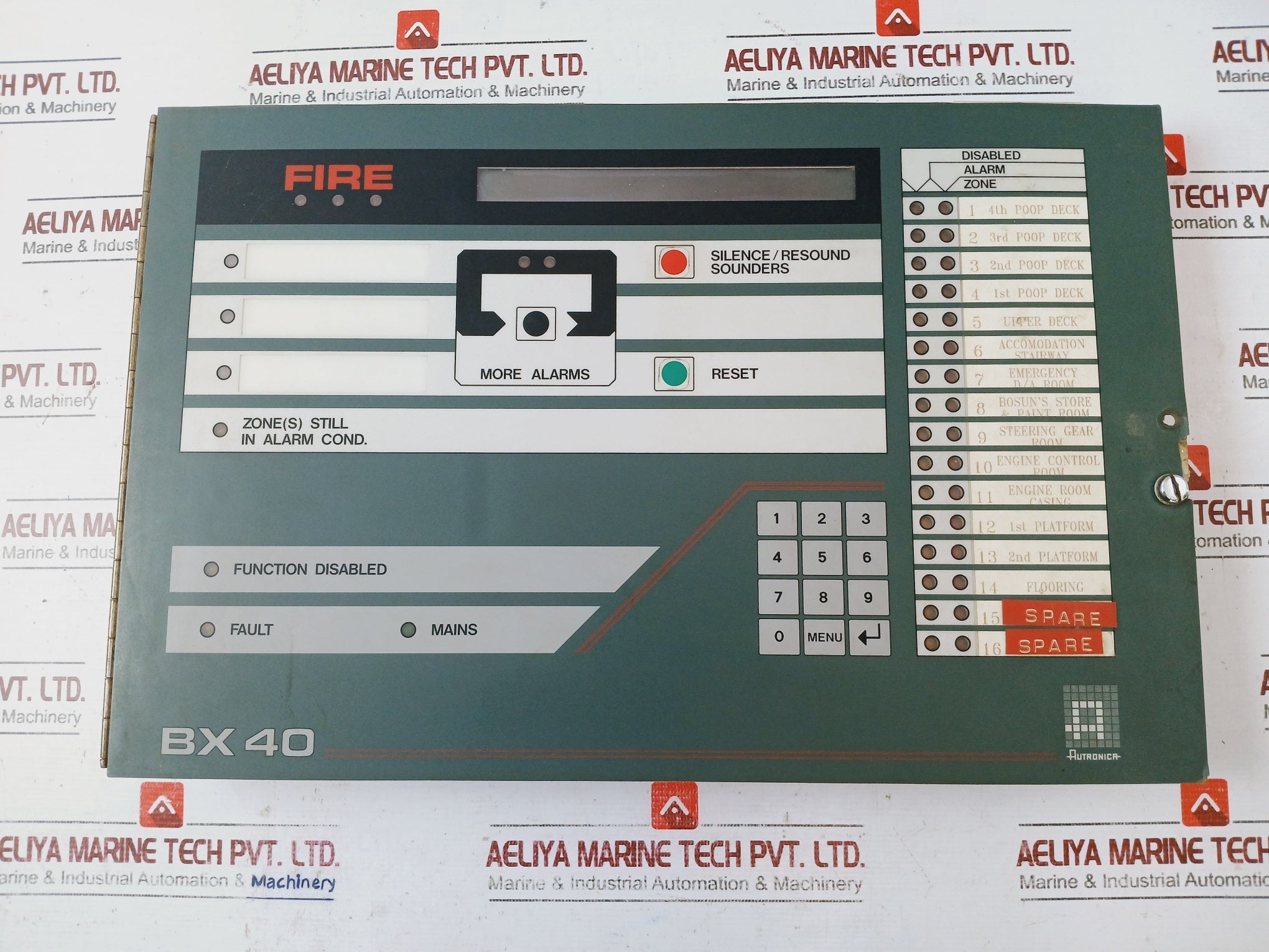 Autronica Bx 40 Fire Alarm Control Panel 220V Ac / 24V Dc