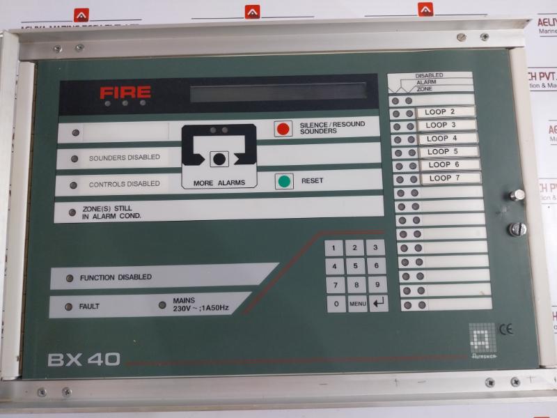 Autronica Bx 40 Fire Alarm Control Panel Input 230Vac 50Hz