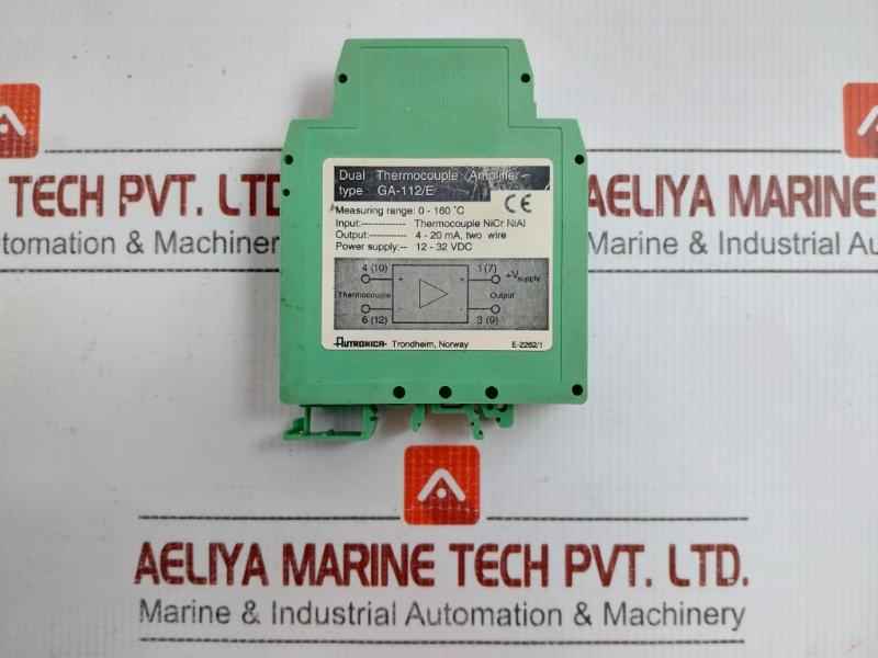 Autronica Dual Thermocouple Amplifier 12-32 Vdc Ga-112/E
