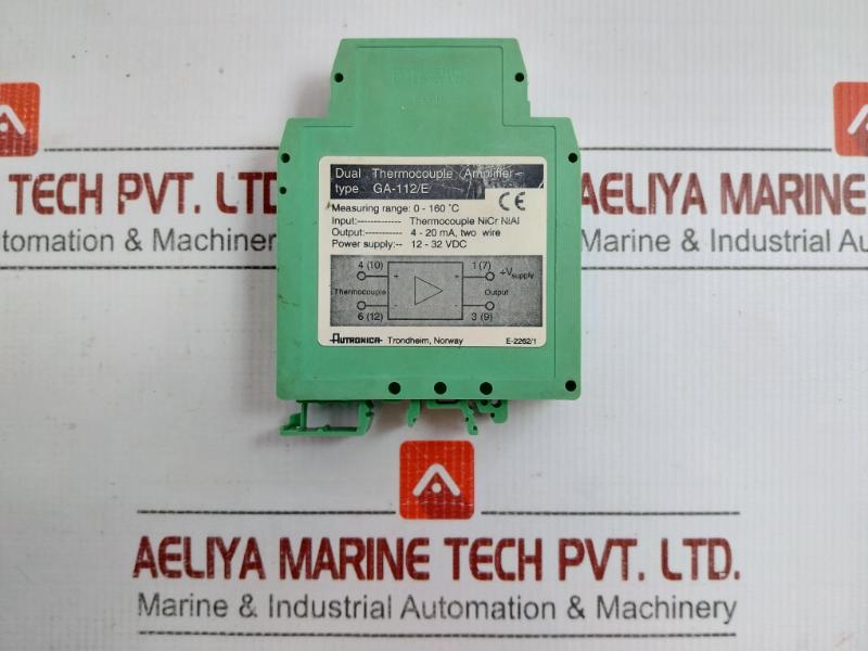 Autronica Dual Thermocouple Amplifier 12-32 Vdc Ga-112/E