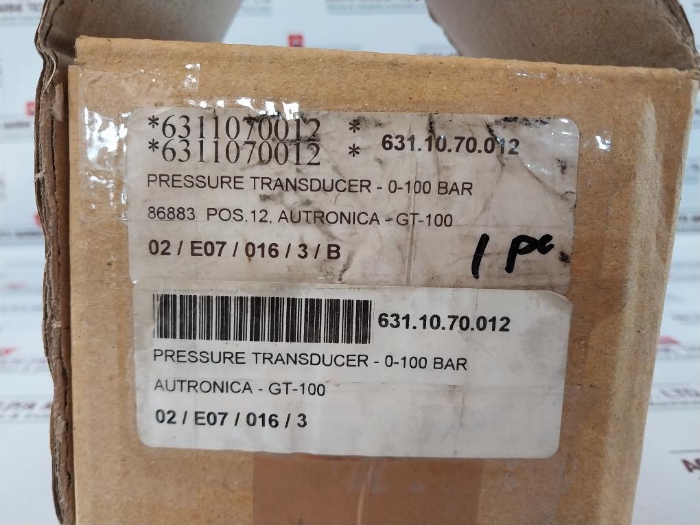 Autronica Gt-100/100 Bar Pressure Transmitter 4-20ma 0-100 Bar Aisi 316