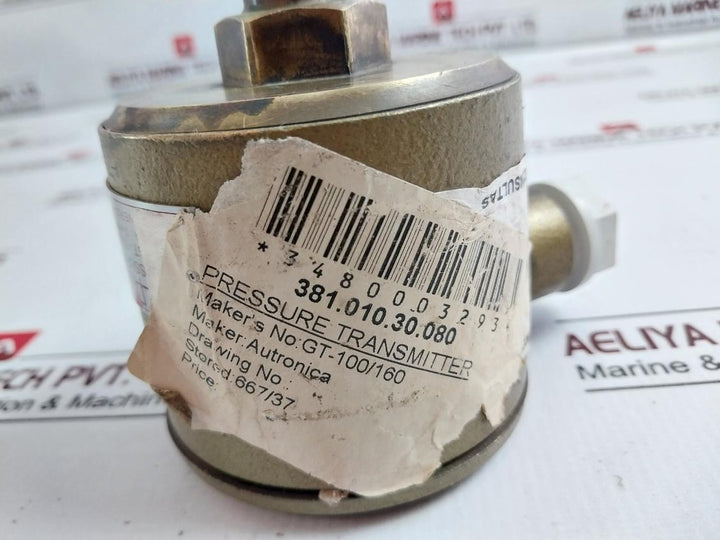 Autronica Gt-100/160 Bar Pressure Transmitter 4-20Ma 2 Wire