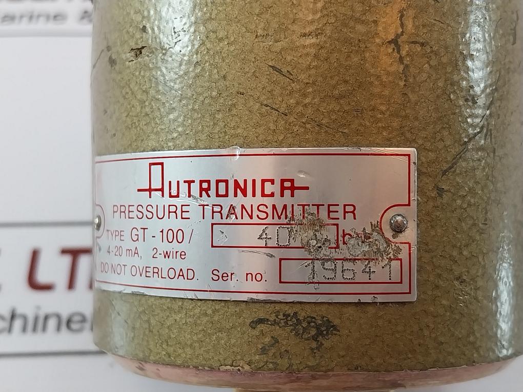 Autronica Gt-100/40 Bar Pressure Transmitter 4-20 Ma