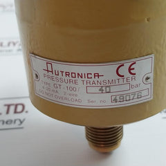 Autronica Gt-100/40 Bar Pressure Transmitter 4-20 Ma 2-wire Aisi-316