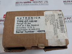 Autronica Gt-100/40 Bar Pressure Transmitter 4-20 Ma 2-wire Aisi-316