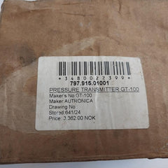 Autronica Gt-100/40 Bar Pressure Transmitter 4-20 Ma 2-wire Aisi-316