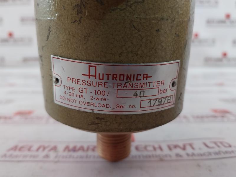 Autronica Gt-100/40 Bar Pressure Transmitter 4-20Ma 60 Bar