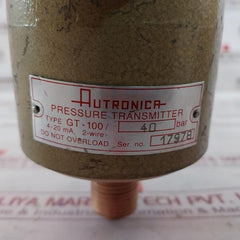 Autronica Gt-100/40 Bar Pressure Transmitter 4-20Ma 60 Bar