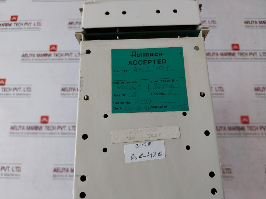 Autronica Km-2 Alarm And Monitoring System Kmr-200/600C 7251-008.0003