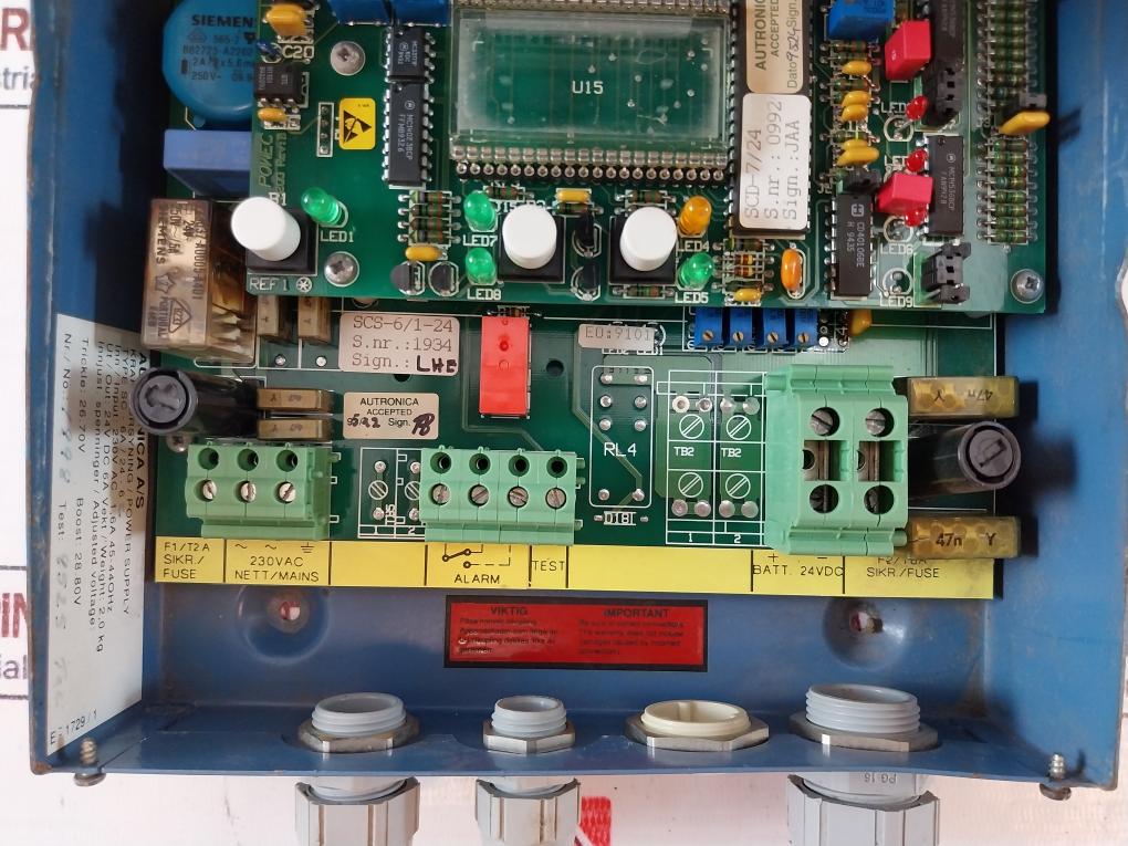 Autronica Sc-6A/24-6C Switch Mode Power Supply 24V Dc 6A