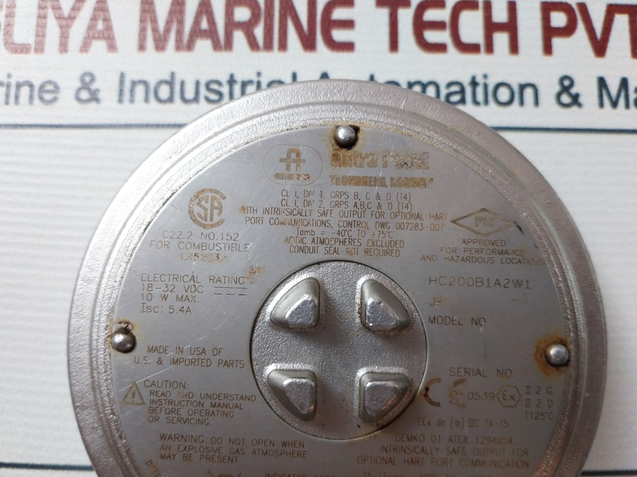 Autronica Hc200B1A2W1 Autro Point Gas Detector 18-32 Vdc 10W Ip67