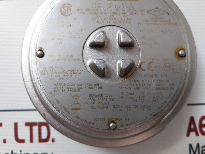 Autronica Hc200B1A2W1 Autro Point Gas Detector 18-32 Vdc 10W Ip67