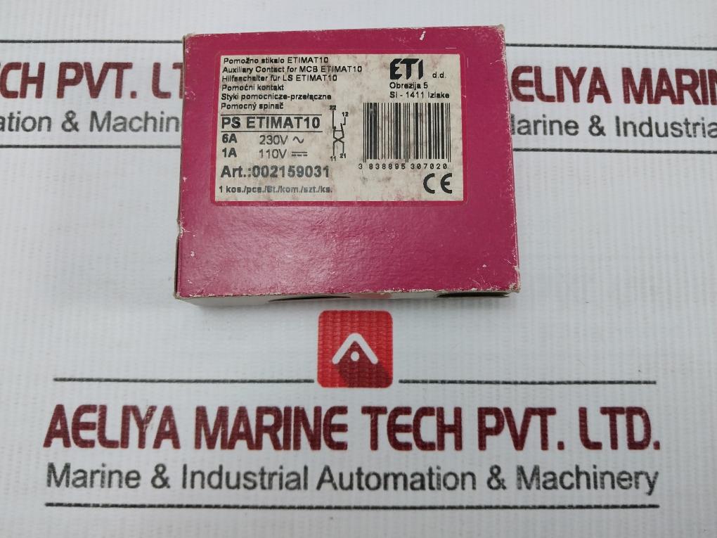 Auxiliary Circuit Switch Ps Etimat 10 By Eti 6A/230V Ac