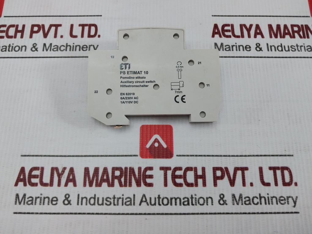 Auxiliary Circuit Switch Ps Etimat 10 By Eti 6A/230V Ac