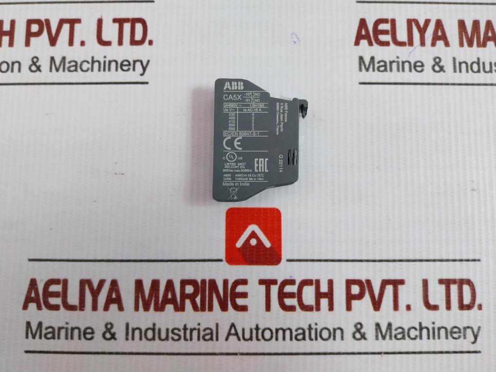 Auxiliary Contact Block E4Ca5X10 Abb 600 Vac 50/60 Hz