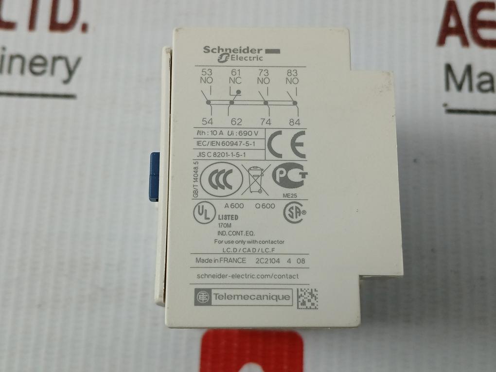 Auxiliary Contact Block Ladn31 Schneider Electric 10A 690V