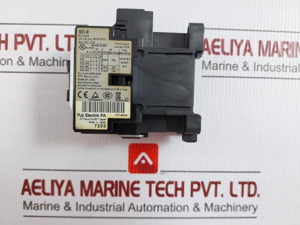 Auxiliary Magnetic Contactor Sc13Aa Fuji Electric 200-240V 50/60Hz