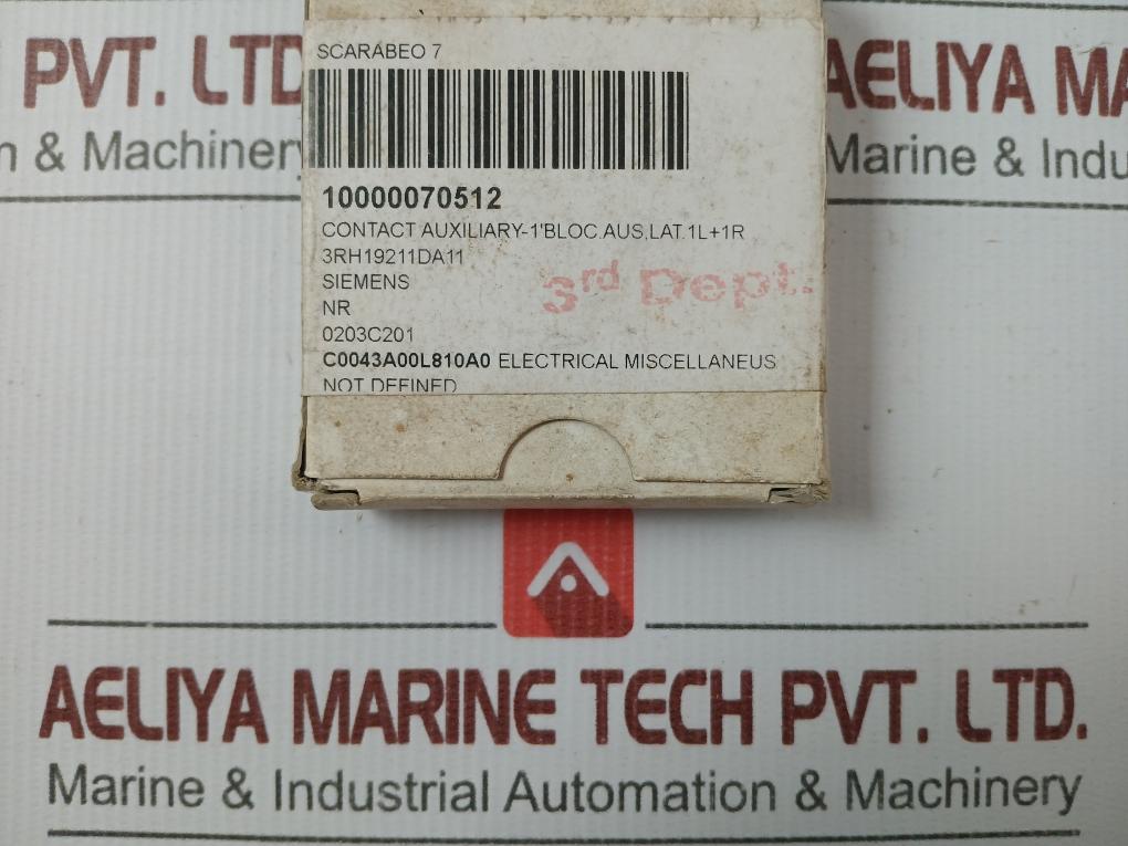 Auxiliary Switch Block 3Rh1921-1Da11 Siemens Ui-500V