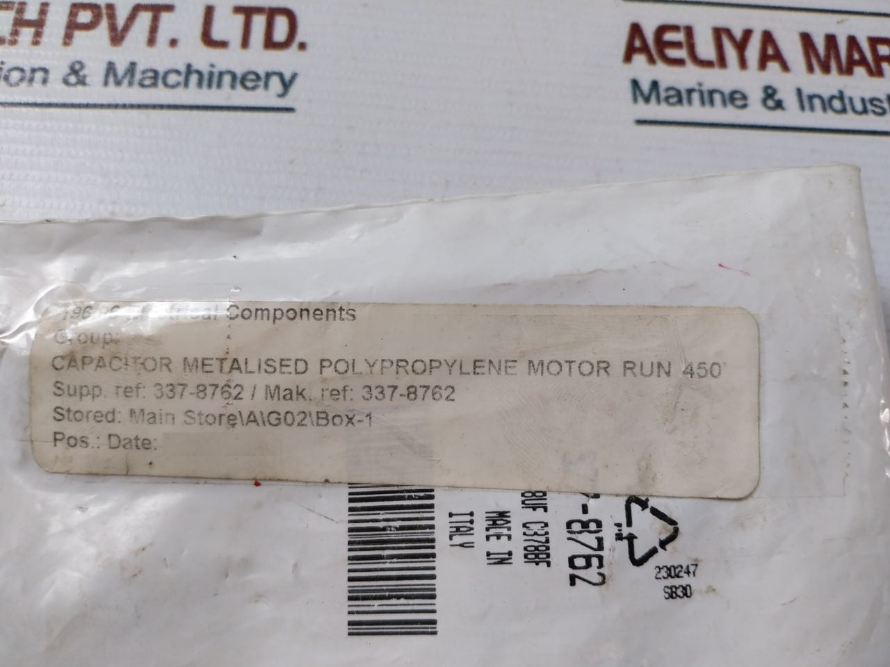 Av Arcotronics C.87.8Bf3 Mkp Capacitor 240Vac 60Hz -25 +70°C