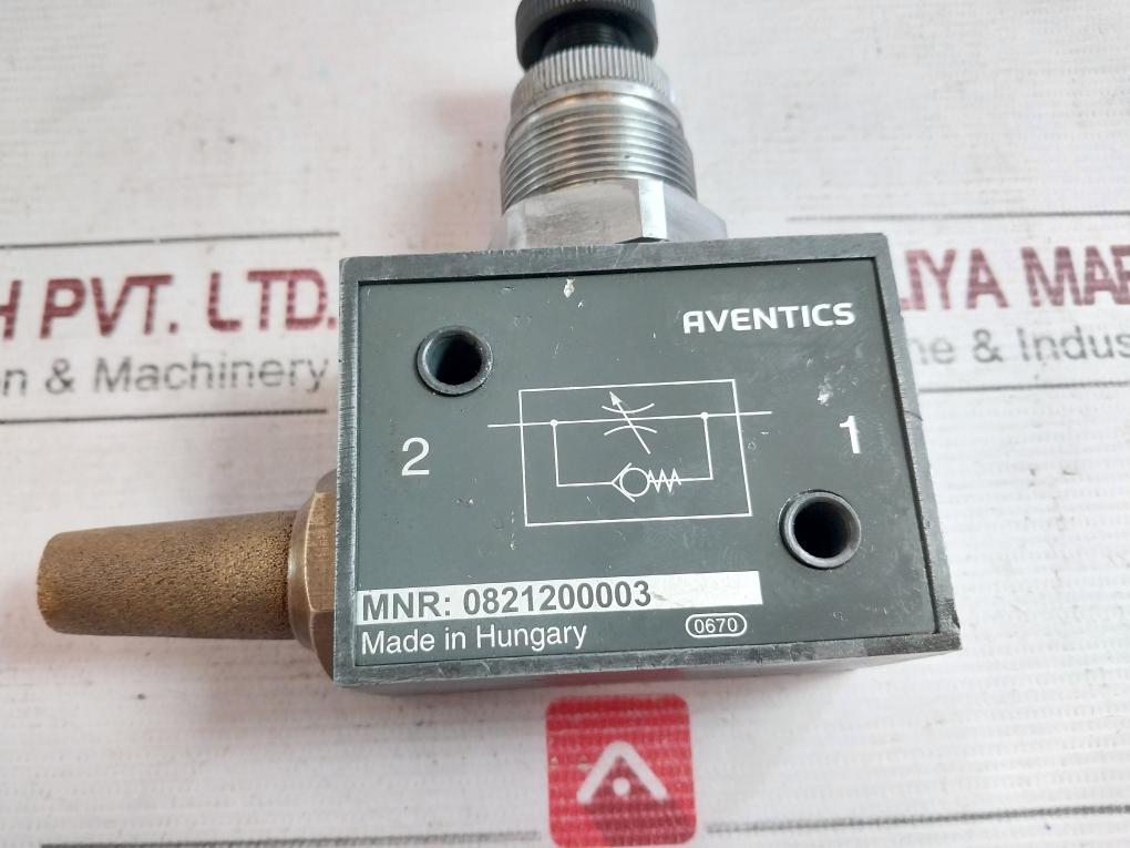 Aventics 0821200003 Pneumatic Unidirectional Throttle Check Valve 0670