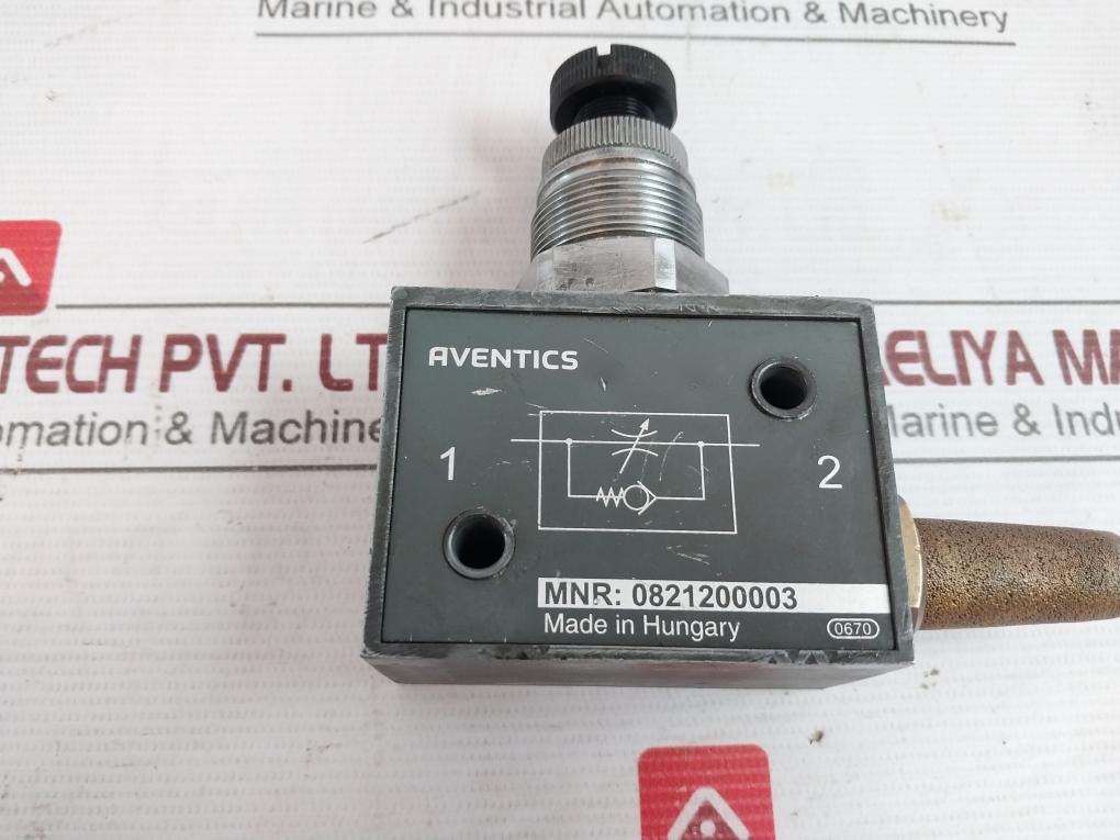 Aventics 0821200003 Pneumatic Unidirectional Throttle Check Valve 0670
