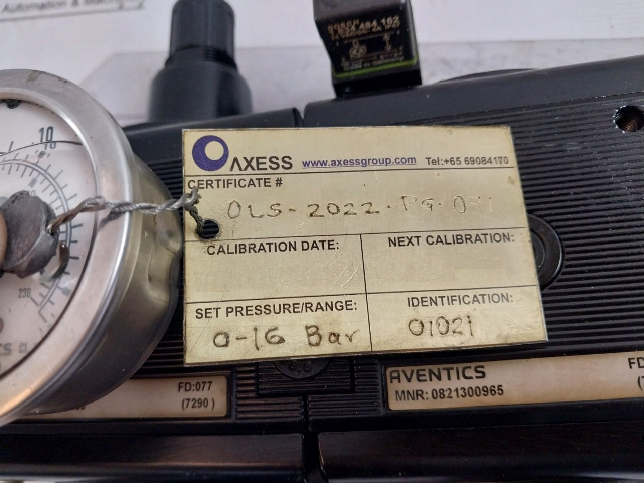 Aventics 0821300977 Pneumatic Frl Unit With Valve Manifold 16 Bar 0821300856