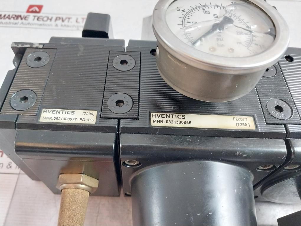 Aventics 0821300977 Pneumatic Frl Unit With Valve Manifold 16 Bar 0821300856