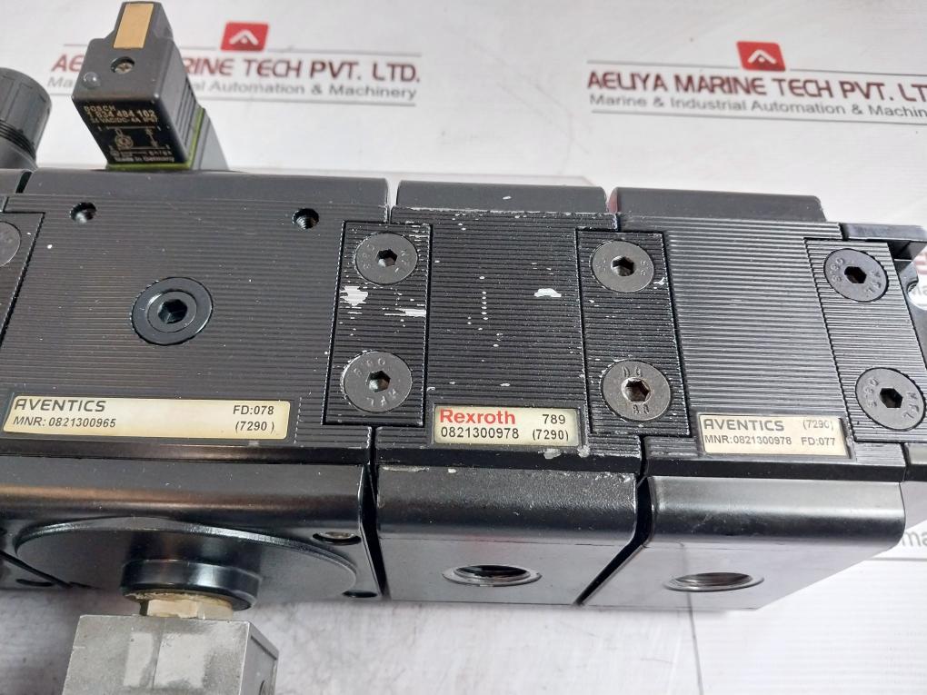 Aventics 0821300977 Pneumatic Frl Unit With Valve Manifold 16 Bar 0821300856