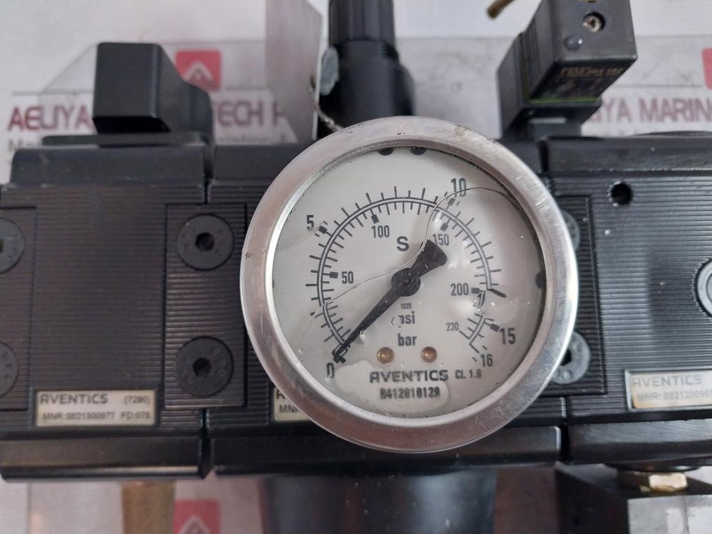 Aventics 0821300977 Pneumatic Frl Unit With Valve Manifold 16 Bar 0821300856