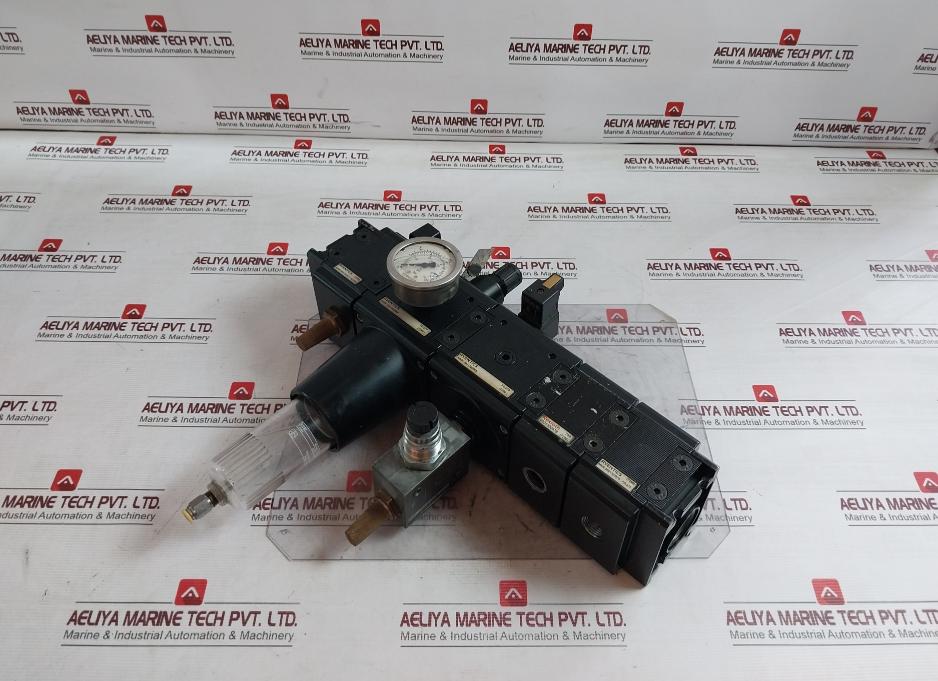 Aventics 0821300977 Pneumatic Frl Unit With Valve Manifold 16 Bar 0821300856