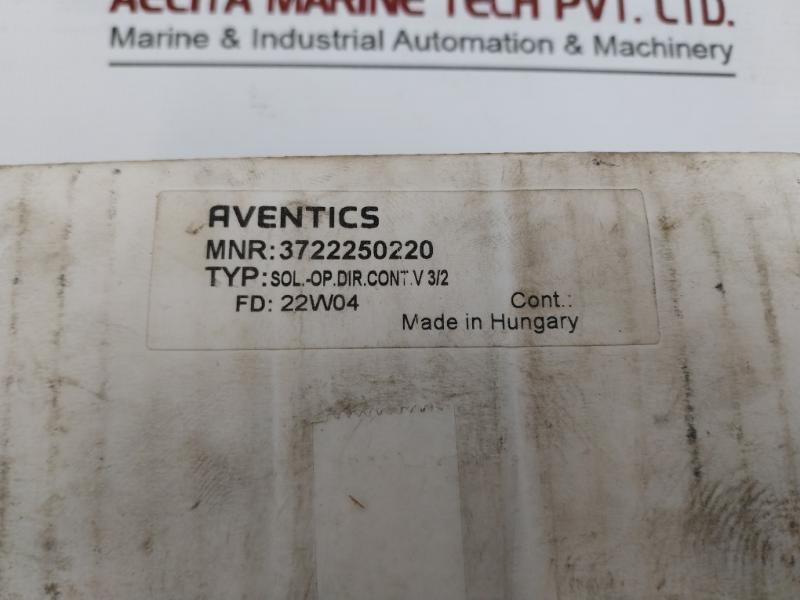 Aventics 3420547022 Solenoid Valve 24v Dc 4.8w 3722250220