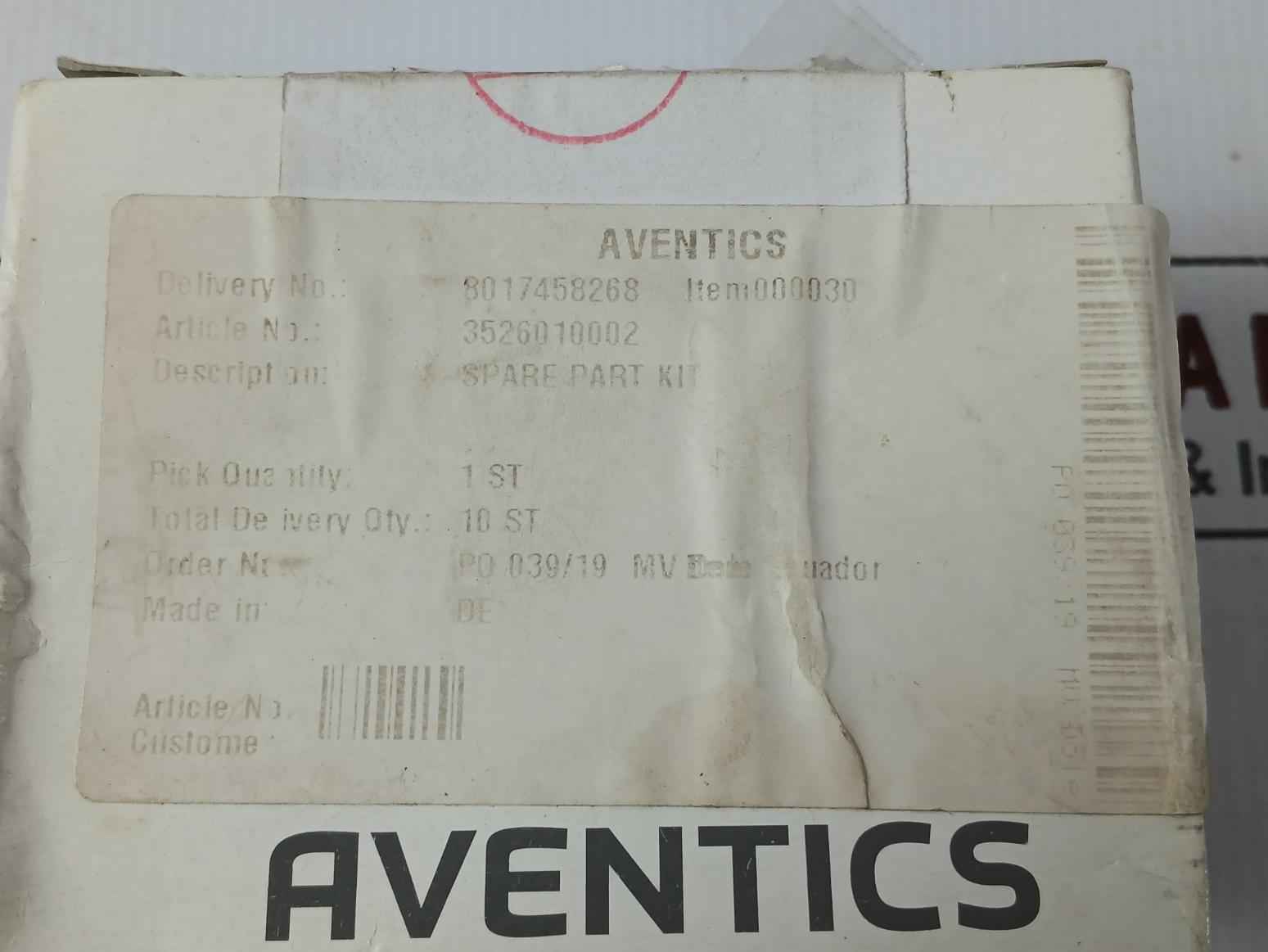 Aventics 3526010002 Spare Part Kit