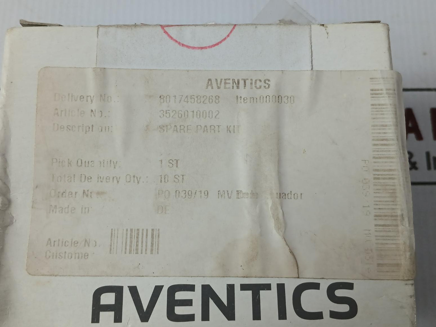 Aventics 3526010002 Spare Part Kit