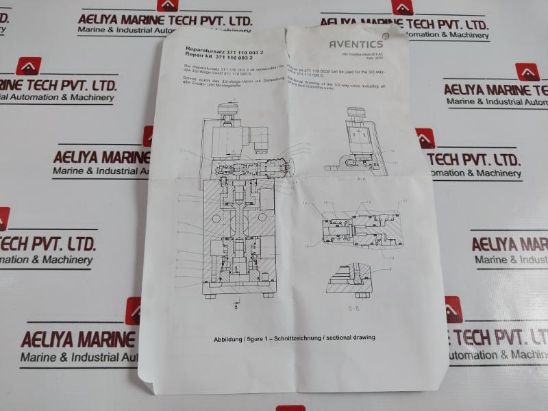 Aventics 3711100032 Pneumatic 3/2 Way Valve Repair Kit Man-8L-40/54-125.99.329