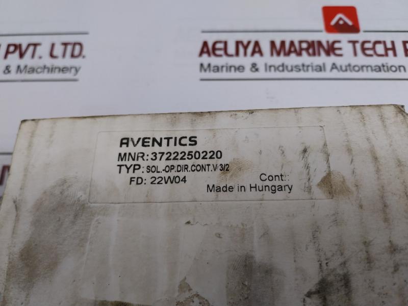 Aventics 3722250220 Pneumatic Directional Valve, 24Vdc, 4.8W, 22W04