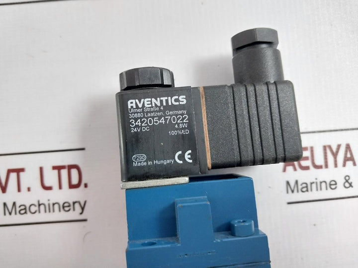 Aventics 3722250920 Pneumatic Solenoid Valve 24Vdc