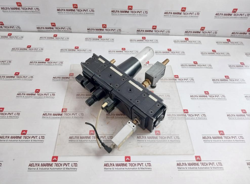 Aventics R415005692 Pneumatic Frl Unit With Valve Manifold 10 Bar 24V Dc