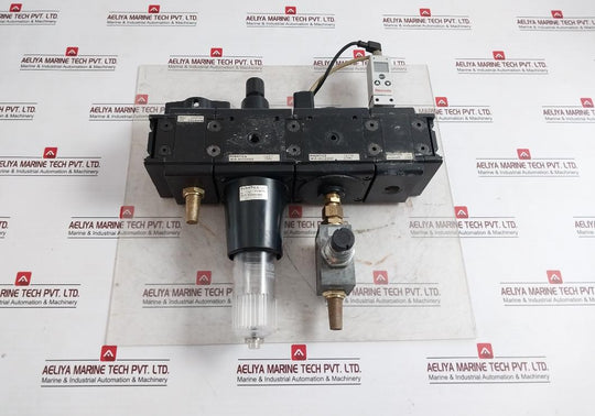 Aventics R415005692 Pneumatic Frl Unit With Valve Manifold 10 Bar 24V Dc
