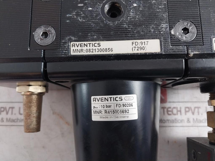 Aventics R415005692 Pneumatic Frl Unit With Valve Manifold 10 Bar 24V Dc