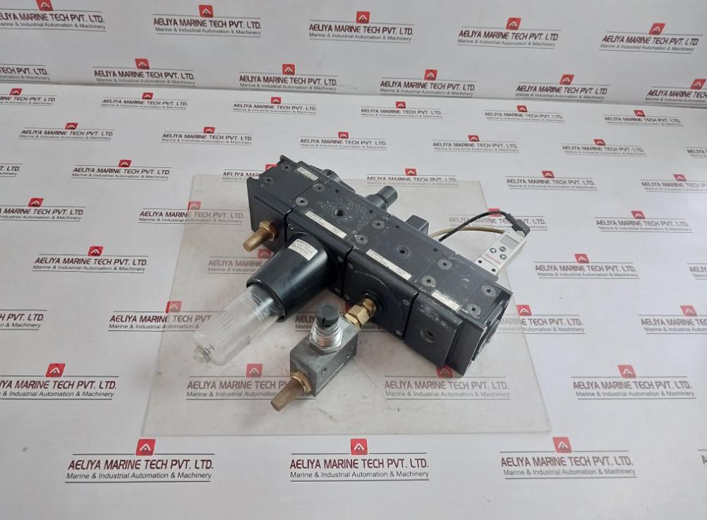 Aventics R415005692 Pneumatic Frl Unit With Valve Manifold 10 Bar 24V Dc