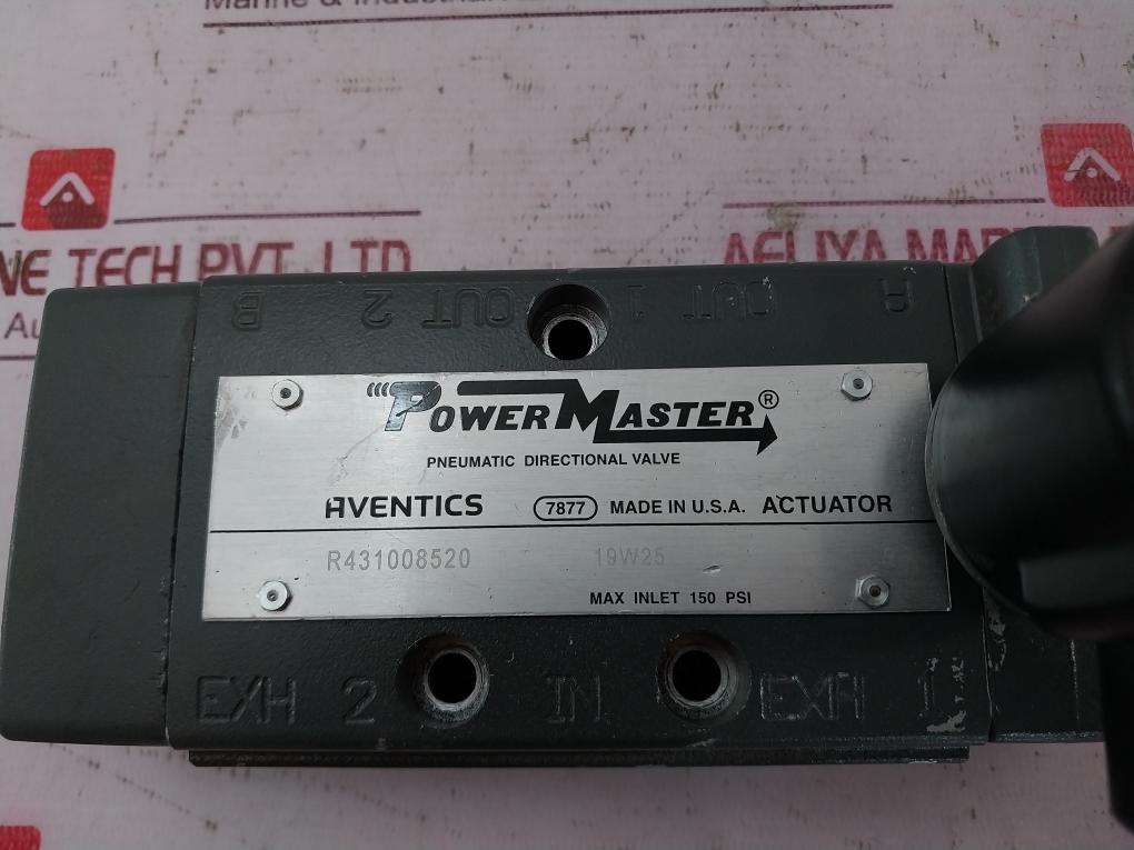Aventics R431008520 Pneumatic Directional Valve Power Master P50861-3 19W25