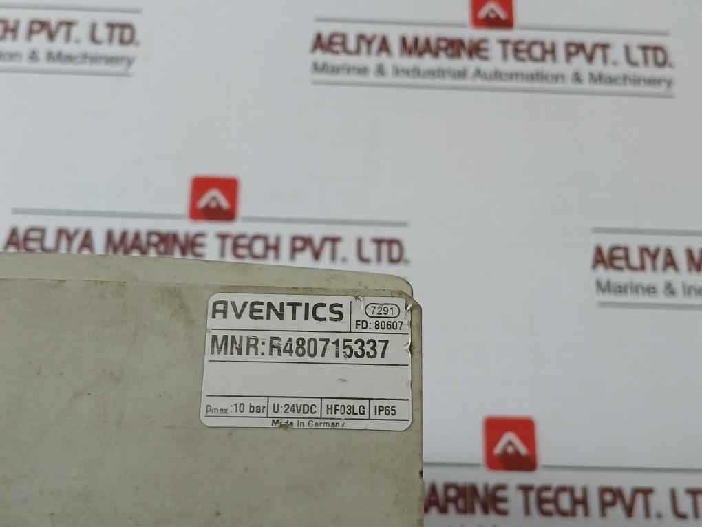 Aventics R480715337 Pneumatic Solenoid Valve 10 Bar 24V Dc Ip65