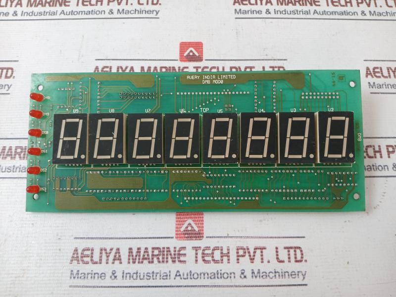 Avery Dm8 Mod0 6 Red Led 8 Digit Display Printed Circuit Board