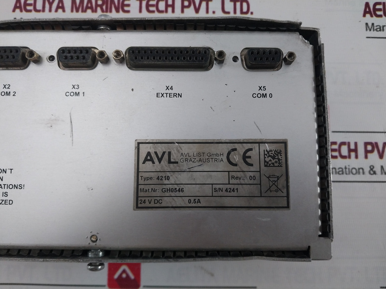 Avl 4210 Instrument Controller Rev 00 24V Dc 0.5 Aavl 4210